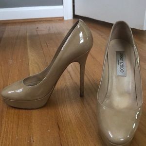 Jimmy Choo “Cosmic” pumps in nude